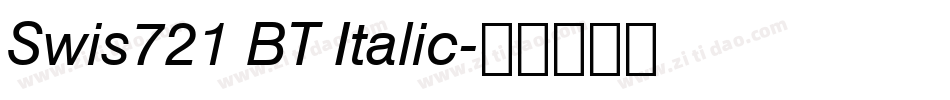 Swis721 BT Italic字体转换